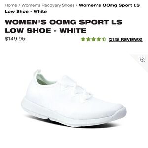 Women's OOFOS OOMG Sport LS Low Shoe - White